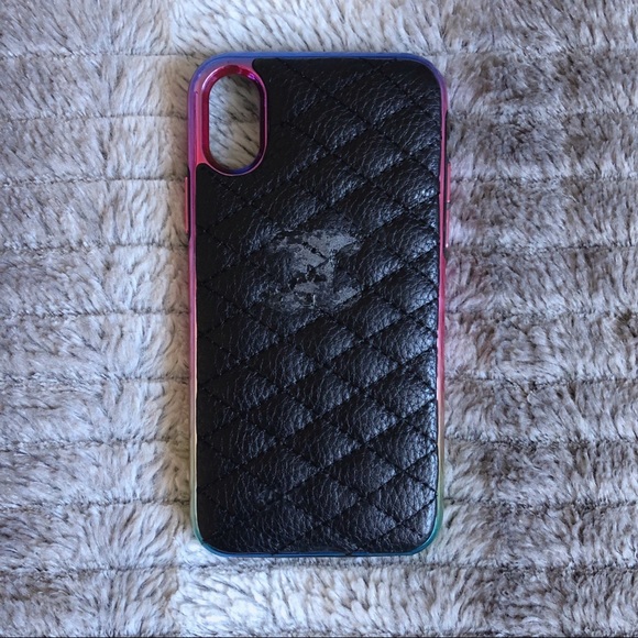 ✨3/$10✨Rebecca Minkoff iPhone X Black Leather Case